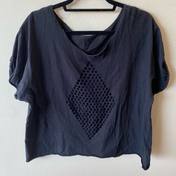 Emma and Sam Perforated Diamond Tee - Picture 1 of 4